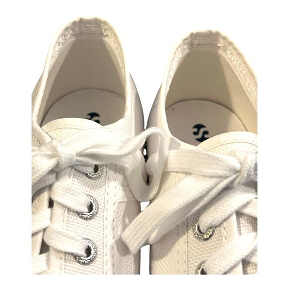 Superga Womens Sneakers Platform White Canvas Lace Up Size 9 Euro Size 40 Italy - Picture 6 of 13